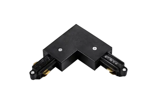 [TR0114B] TRACK mono fase L-connector binnen aarding zwart