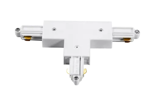[TR0115W] TRACK mono fase T-connector binnen aarding wit
