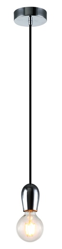 [3416220] KOBAR pendel zwart/chrome 1x E27