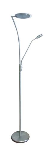 [3375020] CALES Vloerlamp LED 24,5W + 5W satin chroom
