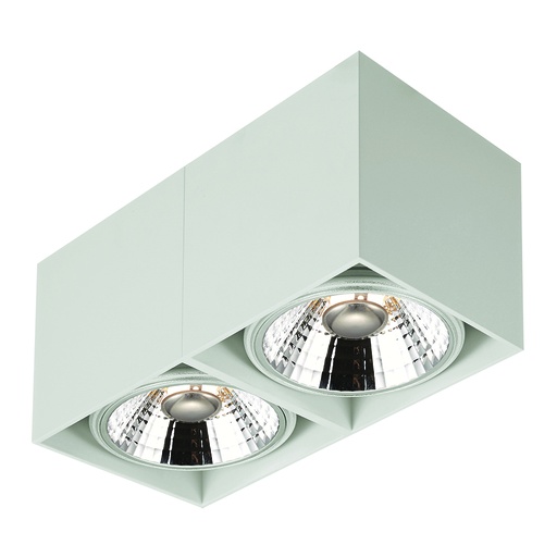 [4014302] BOX-2L vierkant wit incl. 2x AR111 12,4W 2700K