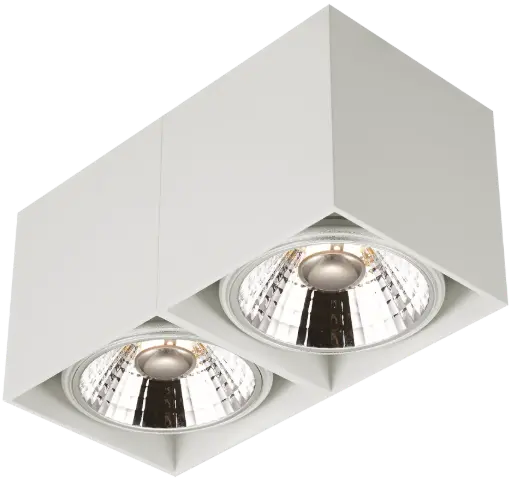 [4014302] BOX-2L vierkant wit incl. 2x AR111 12,4W 2700K