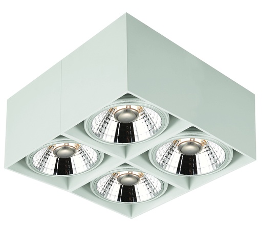 [4014304] BOX-4L vierkant wit incl. 4x AR111 12,4W 2700K