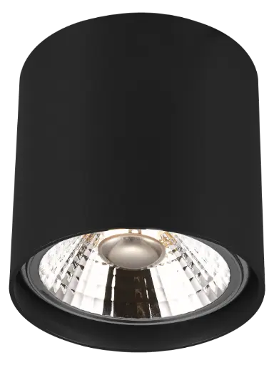 [4014305] BOX-1L rond zwart incl. AR111 12,4W 2700K