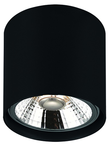 [4014305] BOX-1L rond zwart incl. AR111 12,4W 2700K