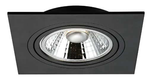 [4014121] ZOOM AR111 SQ 1L inbouwspot zwart incl. AR111 12,4W 2700K