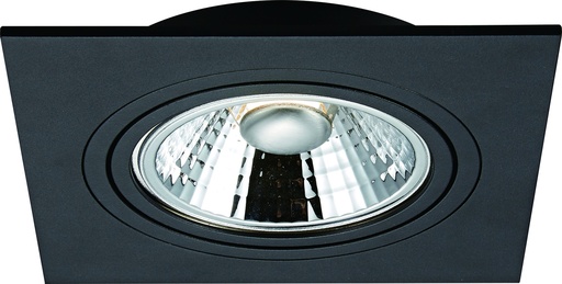 [4014121] ZOOM AR111 SQ 1L inbouwspot zwart incl. AR111 12,4W 2700K