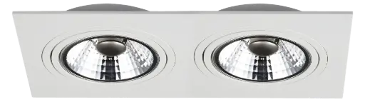 [4014125] ZOOM AR111 SQ 2L inbouwspot wit incl. 2x AR111 12,4W 2700K