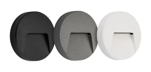 [3390060] SIBO LED 310Lm 2,8W rond, cover zwart, wit, grijs IP65