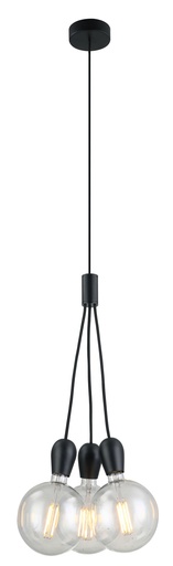 [3416231] KOBAR pendel zwart/zwart 3x E27