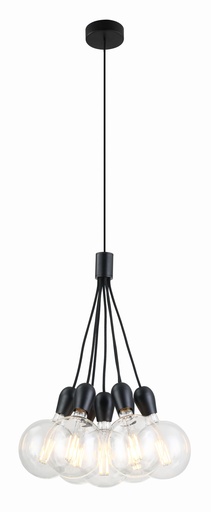 [3416233] KOBAR pendel zwart/zwart 7x E27