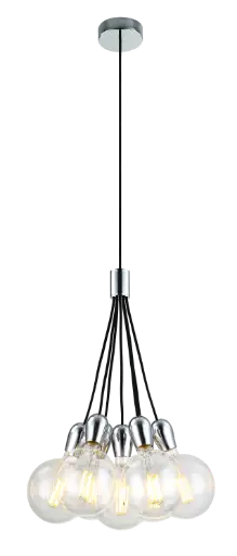 [3416223] KOBAR pendel zwart/chrome 7x E27