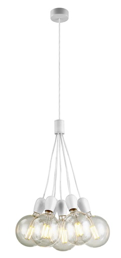 [3416243] KOBAR pendel wit/wit 7x E27