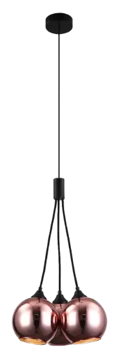 [3416193] ROGODO Pendel Koper/Roze 3x E27