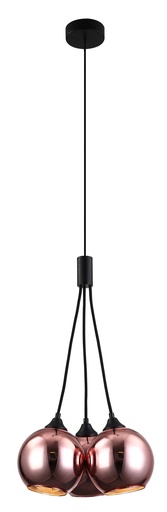 [3416193] ROGODO Pendel Koper/Roze 3x E27