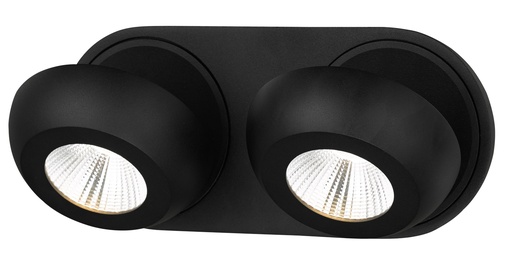 [3433002] OLEO plafonier dimbaar 2x7W LED 3000K zwart