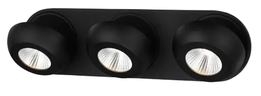 [3433003] OLEO plafonier dimmable 3 x 7W 3000K noir