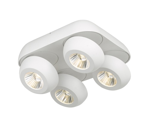 [3433015] OLEO plafonier dimbaar 4x7W LED 3000K wit