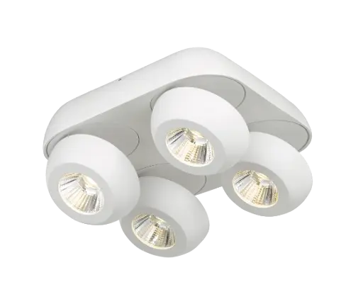 [3433015] OLEO plafonier dimmable 4 x 7W 3000K blanc