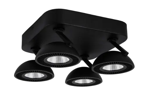 [4012503] NOOMI plafonier dimmable 4x7W 3000K satin noir