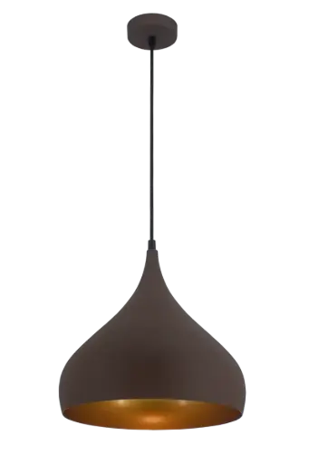 [3432013] RONIN pendel  Ø32 E27 bruin/goud