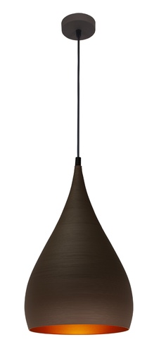 [3432023] RONIN pendel  Ø25 E27 bruin/goud