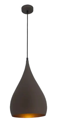 [3432023] RONIN pendel  Ø25 E27 bruin/goud