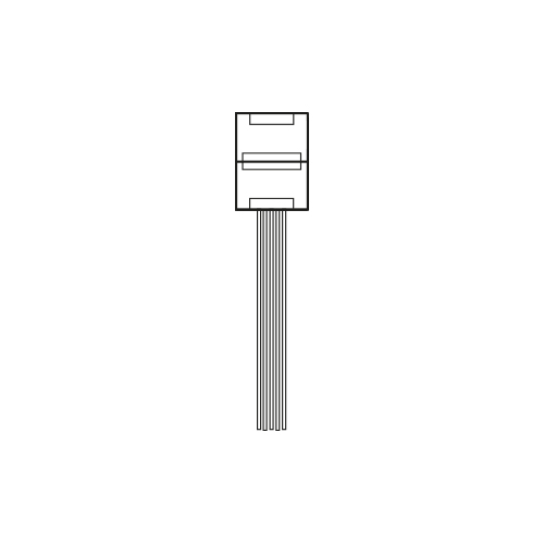 [3428166] 10mm single end connector with wire for RGBW flexible strip