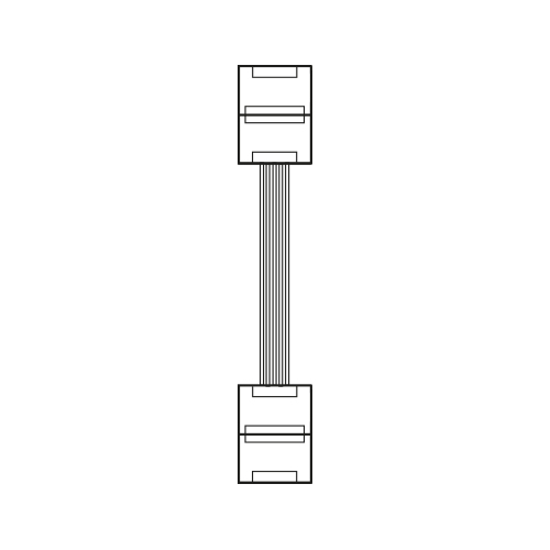[3428167] 10mm double end connector with wire for RGBW flexible strip 10mm