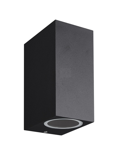 [3434035] FLUX SQ wl 150mm 2x GU10 (excl) max 35Watt IP54 zwart