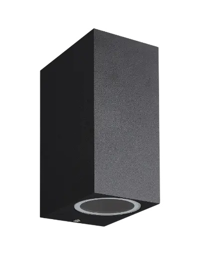 [3434035] FLUX SQ wl 150mm 2x GU10 (excl) max 35Watt IP54 zwart
