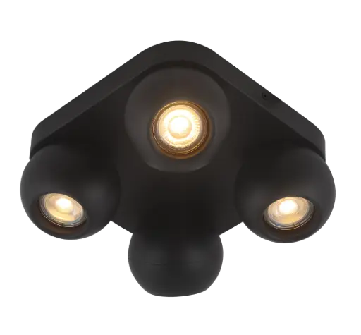 [3433034] TRITON 4L vierkant, GU10 (excl) zwart