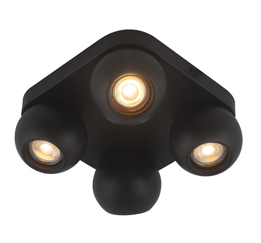 [3433034] TRITON 4L vierkant, GU10 (excl) zwart