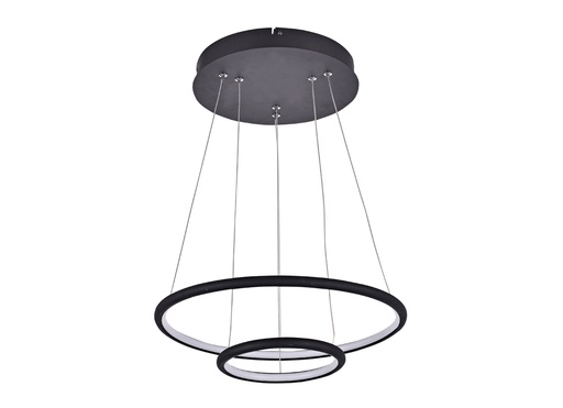 [3435004] ANNU LED pendel 2 ringen  36W  SMD 3000K dimbaar ø400+300mm zwart