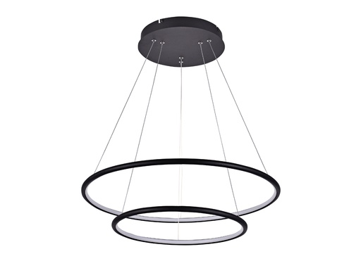 [3435005] ANNU LED pendel 2 ringen 53W SMD LED 3000K dimbaar ø600+400mm zwart