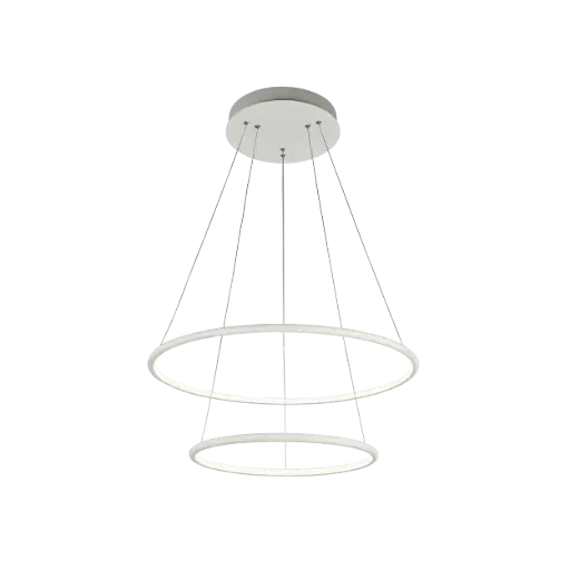 [3435015] ANNU LED pendel 2 ringen 53W SMD LED 3000K dimbaar ø600+400mm wit