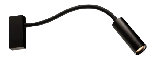[4014364] LOPAL 1L 4,5W LED wand licht / leeslamp met schakelaar zwart