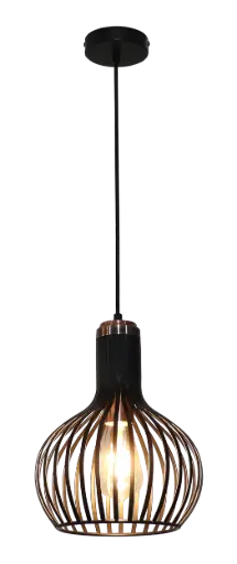 [3403550] RAGA 1x E27 pendel zwart+koper Ø23,5cm