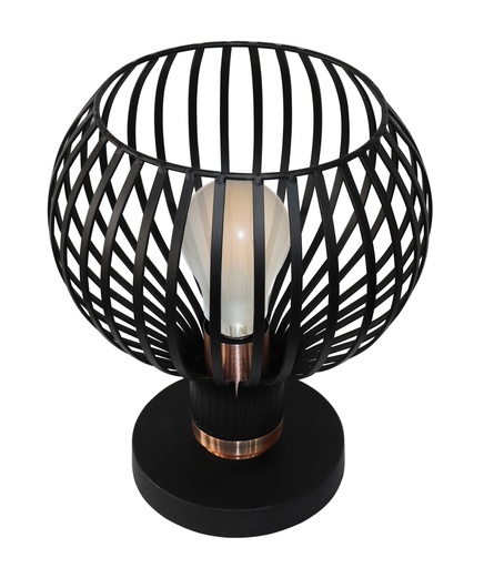 [3403552] RAGA 1x E27 tafellamp zwart+koper