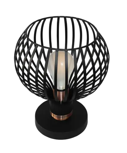 [3403552] RAGA 1x E27 tafellamp zwart+koper