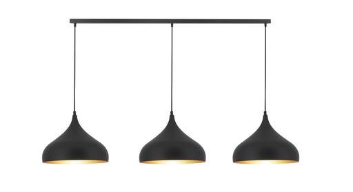 [3432015] RONIN 3 licht pendel 120cm, 3xE27 excl, basis zwart, pendel zw / goud