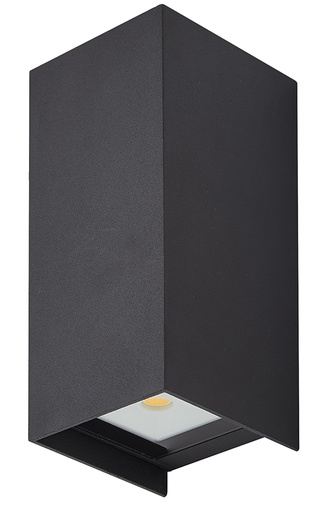 [3434065] ISIK Wandlicht 2x3W 3000K IP54 zwart