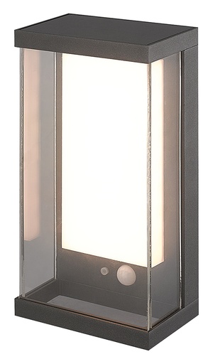 [3429077] CASAR Wand licht IP65 2W SMD LED 3000K, solar + sensor, zwart