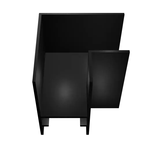 [TR0207B] INFINITUS L-connector zwart