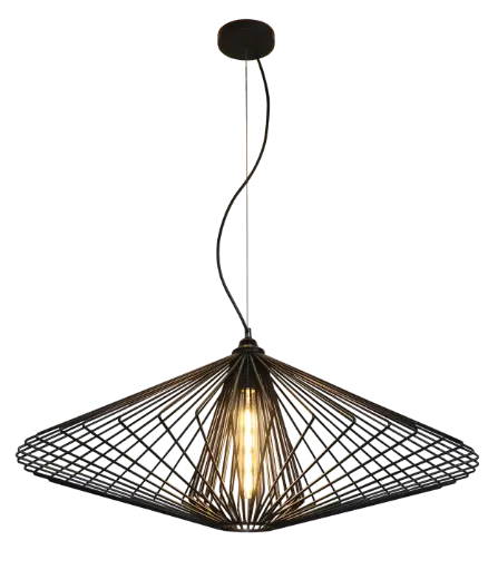 [3403562] DAXOS 1x E27 pendel zwart Ø80cm