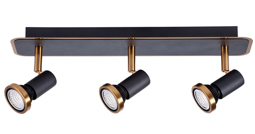[3427067] XZIBIT 3L GU10 LED 5W dim incl. zwart / brons
