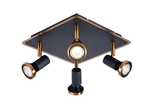 [3427068] XZIBIT 4L GU10 LED 5W dim incl. zwart / brons