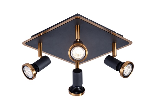 [3427068] XZIBIT 4L GU10 LED 5W dim incl. zwart / brons