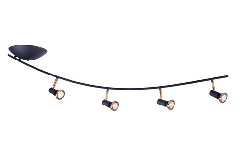 [3427069] XZIBIT 4L boog GU10 LED 5W dim incl. zwart / brons