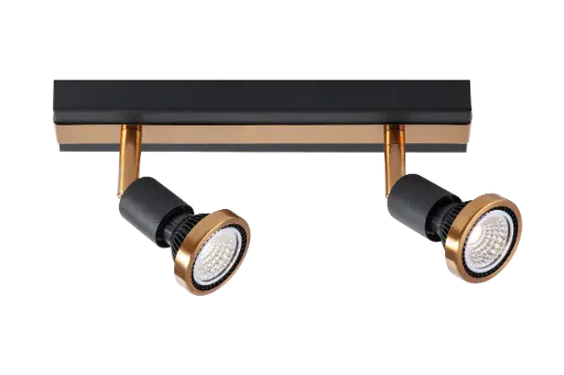 [3427007] ROBUS 2L GU10 LED 5W dim incl. zwart / brons